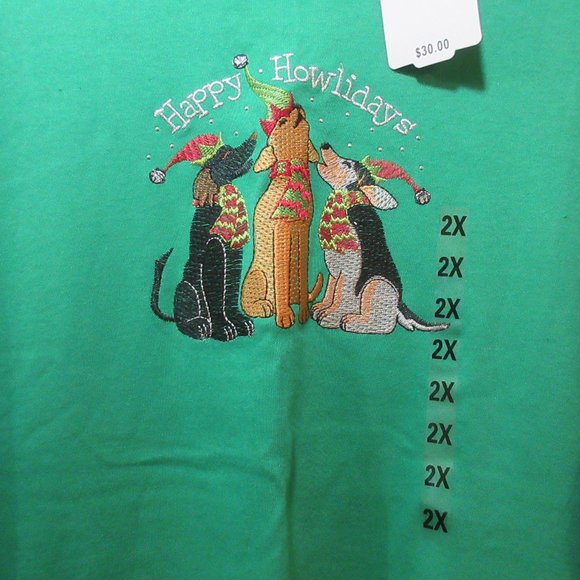 Mc2-Plus HOLIDAY Sportswear Womens Crew Neck Long Sleeve Graphic T-Shirt 2X NWT - Picture 3 of 12